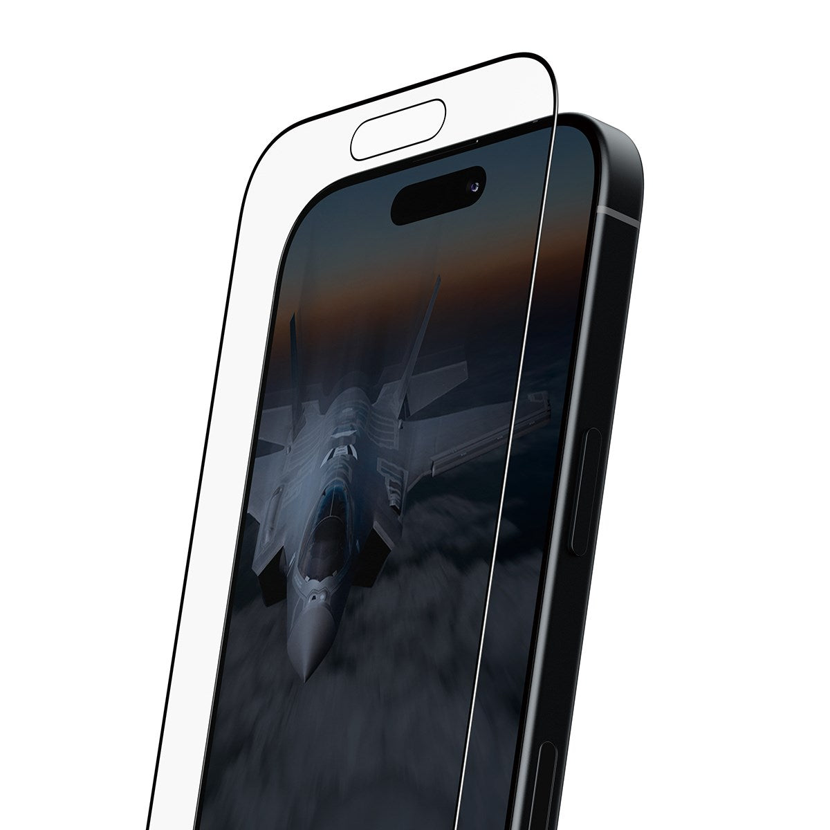 PanzerGlass® Stealth Skærmbeskyttelse m. Sort Ramme iPhone 17 | iPhone 16 Pro | Ultra-Wide Fit m. FASTFIT IN-A-BOX